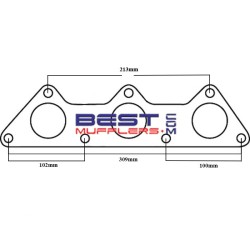 Exhaust Manifold / Header Gaskets 
Mitsubishi 3.5 & 3.8 V6 6G74 & 6G75 
PN# DSF158