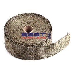Exhaust heat wrap rated to 1300°C. Perfect for wrapping headers, dump pipes, and exhaust system components.