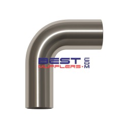 Mandrel Exhaust Bend 042mm (1.58") OD | 90° | 304 Stainless Steel