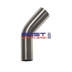 Mandrel Exhaust Bend 032mm (1.25") OD | 45° | 304 Stainless Steel