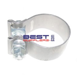 SBC225 Exhaust Clamp – heavy duty single bolt design to suit expanded pipe or muffler spigot size 57mm (2.25") ID.