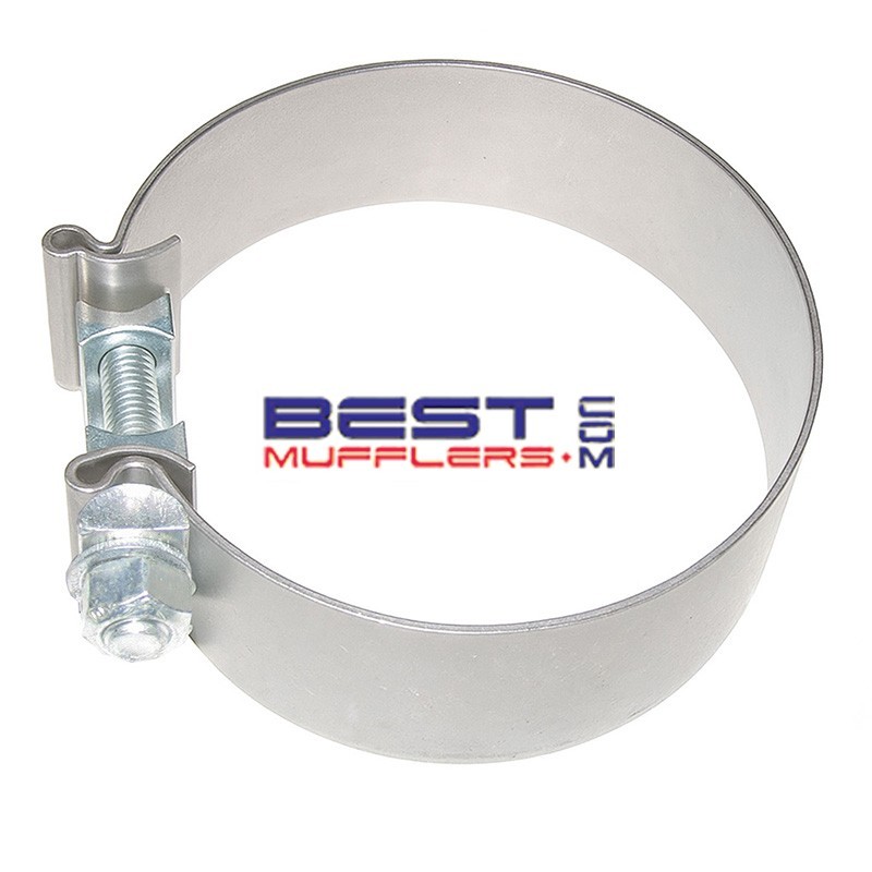 SBC400 Exhaust Clamp – heavy duty single bolt design to suit expanded pipe or muffler spigot size 102mm (4.00") ID.
