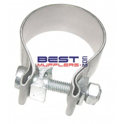 SBC225SS Heavy Duty Exhaust Clamp – single bolt design. Suits expanded pipe and muffler spigot sizes 57mm (2.25") ID.