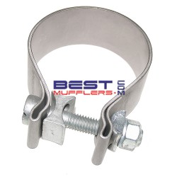 SBC250SS Heavy Duty Exhaust Clamp – single bolt design. Suits expanded pipe and muffler spigot sizes 63mm (2.50") ID.
