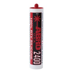 Abro Red RTV Exhaust Sealant (SS2400) – high temperature gasket maker rated to 650°F (343°C). Oxygen sensor safe
