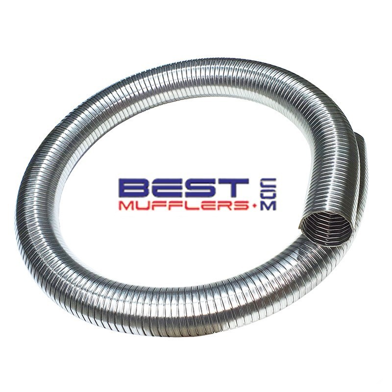 SSF076 stainless steel flexible exhaust pipe with a 76mm inside diameter (3.00") and 1 metre length.