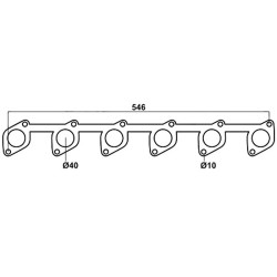 Ford Falcon EA, EB, ED, EL, EF, AU – 3.9L & 4.0L. High-quality gasket for a reliable seal between cylinder head and manifold.