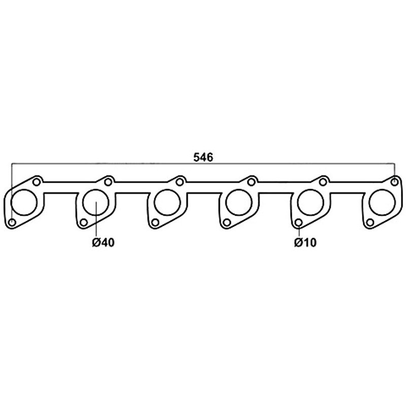 Ford Falcon EA, EB, ED, EL, EF, AU – 3.9L & 4.0L. High-quality gasket for a reliable seal between cylinder head and manifold.