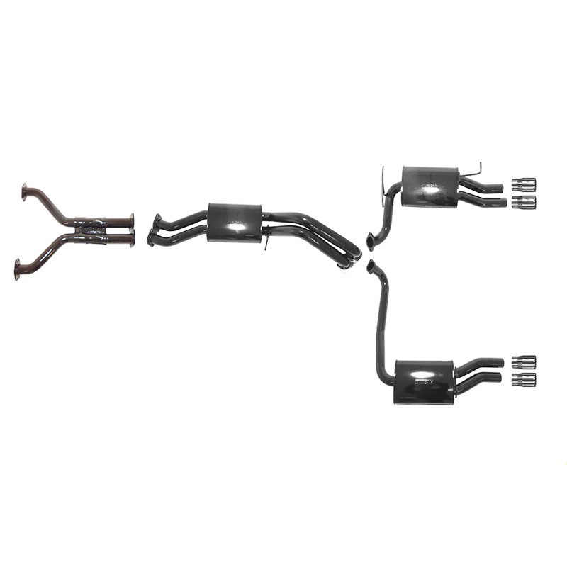 Pacemaker cats back quad exhaust system for the Ford Falcon BF FPV GT 5.4L Boss V8