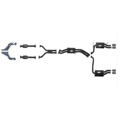 Pacemaker quad exhaust system for the Ford Falcon BF FPV GT 5.4L Boss V8, featuring tuned-length PH4008 Pacemaker headers.