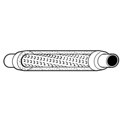 HDL18150 is a universal 18" (450mm) hotdog muffler / resonator featuring a 3.00" (76mm) round body and 38mm (1.50") ID