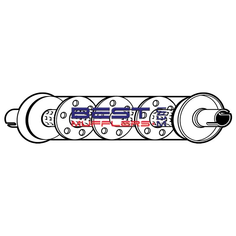 BM2181 Muffler replacement for Leyland Mini models fitted with 850cc, 1.0L, and 1.1L engines 1961 and 1979.