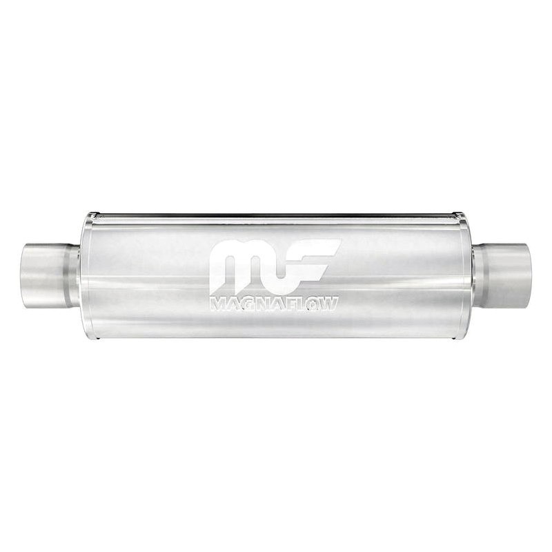 MagnaFlow Muffler 14619 is a straight-through performance muffler with 150mm (6") round x 350mm (14") body length 3.00" ID