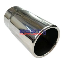 Stainless Steel Exhaust Tip RRX-011 – 63mm Inlet, 70mm Outlet, 125mm Long