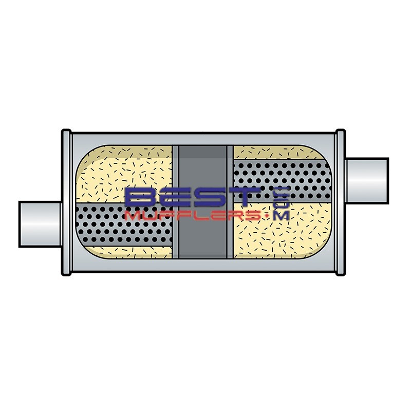 Berklee Sports Muffler BS0811 – 51mm (2.00") Offset Offset Chambered