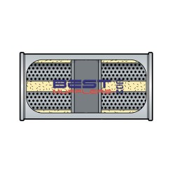 Berklee Sports Muffler BS0814 – 51mm (2.00") Twin Inlet Twin Outlet Free Flow