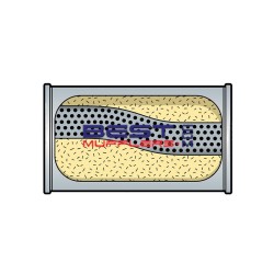 Berklee Sports Muffler BS0820 – 51mm (2.00") Centre Offset Free Flow