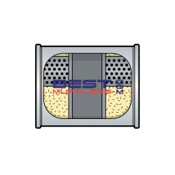 Berklee Sports Muffler BS0926 – 63mm (2.50") Inline Offset Chambered Free Flow