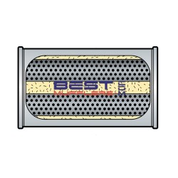 Berklee Sports Muffler BS0239 – 63mm (2.50") Twin In Twin Out Free Flow