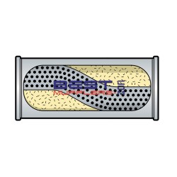 Berklee Sports Muffler BSO147 – 76mm (3.00") Offset Offset Free Flow Round