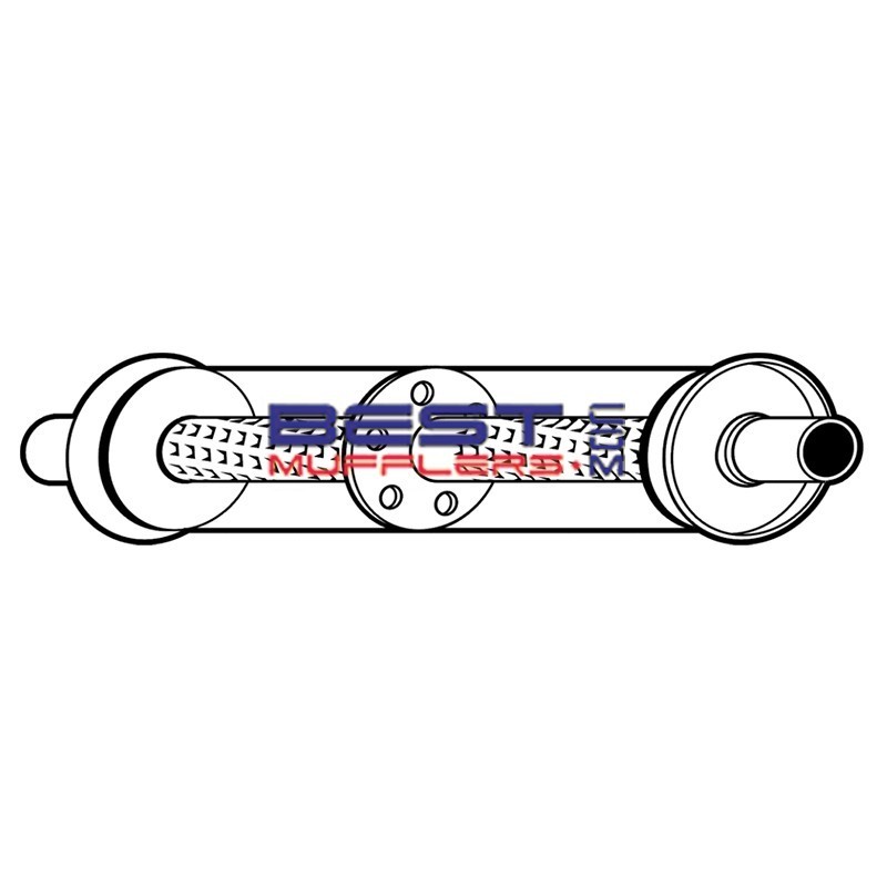 The Berklee BM0410 Muffler is a high-quality Australian-made universal muffler designed for exhaust systems with small engines.