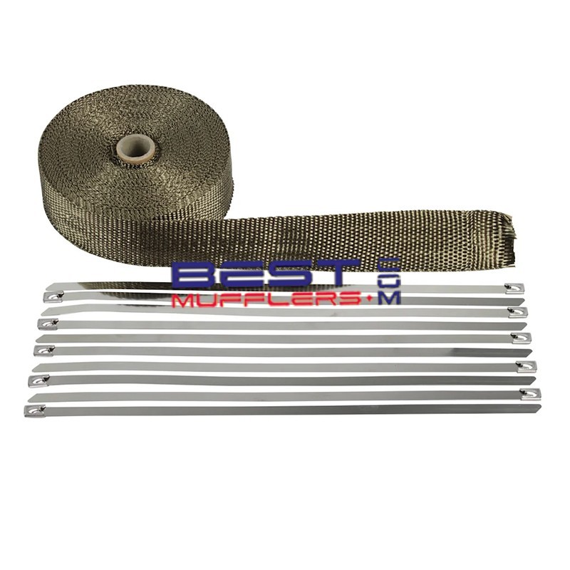 Exhaust Pipe Heat Wrap – 51mm x 10m Titanium Basalt (Rated 1300°C)