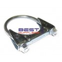 U Bolt Exhaust Clamp (C11-Clamp) – standard duty round-back clamp designed for 57mm–60mm (2.1/4"–2 3/8") exhaust pipe.