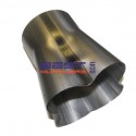 Exhaust Pipe Merge Collector 
Used to Merge 4 x 51mm Pipes into Single Pipe 
Mild Steel 
PN# CC416