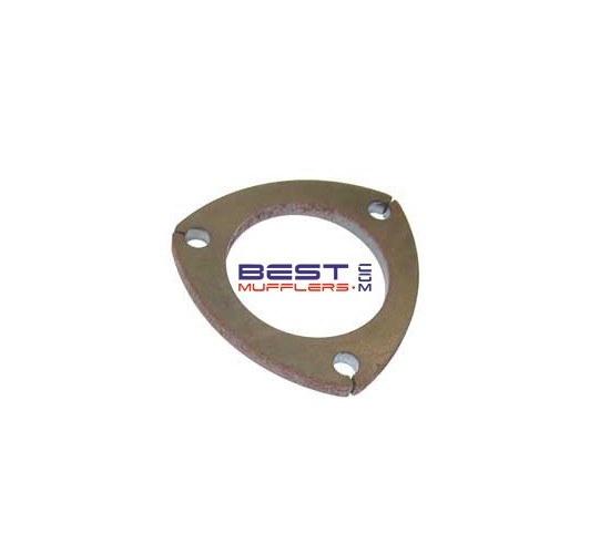 3-bolt flange plate with a 51mm internal bore and 65mm bolt spacing, ideal for fabricating or repairing exhaust connections.