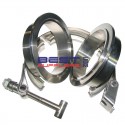 V Band Exhaust Flange Kit
Interlocking Flanges
3.50" Pipe Size
Quick Release Heavy Duty Clamp
PN# QRC350SS-LK