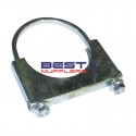 U Bolt Exhaust Clamp (FBC300-Clamp) – heavy duty flat-back clamp designed for 76mm–80mm (3.00"–3 1/8") exhaust pipe.
