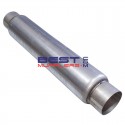 HDL18300 is a universal 18" (450mm) hotdog muffler / resonator featuring a 4.00" (102mm) round body and 76mm (3.00")