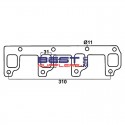 Ford Cortina MK2 2.0 
Exhaust Manifold Header Extractor Gasket
PN# DSF025