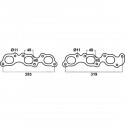 Toyota LandCruiser 4.5L 1FZ-FE Manifold / Header gasket manufactured for reliable sealing between the head and exhaust manifold.