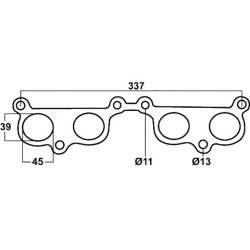 Toyota Hilux 1997-2005 2.7L 3RZ-FE Exhaust Manifold Header Gasket DSF803