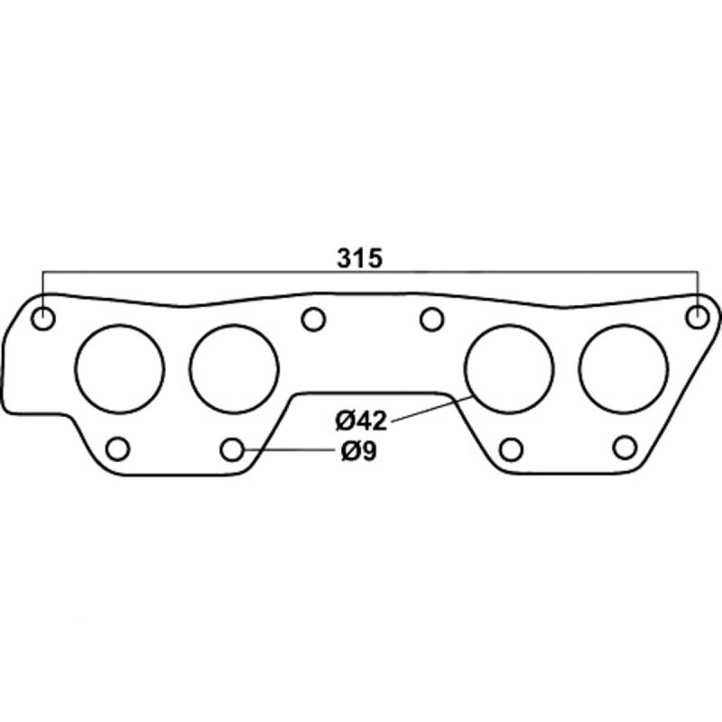 Exhaust Manifold / Header Gasket Mitsubishi 4G62 4G63 Sirius Engine ...