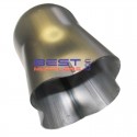 Exhaust Pipe Merge Collector Cone 
Used for Merging 4 x 38mm Pipes into Single Pipe 
Mild Steel 
PN# CC401