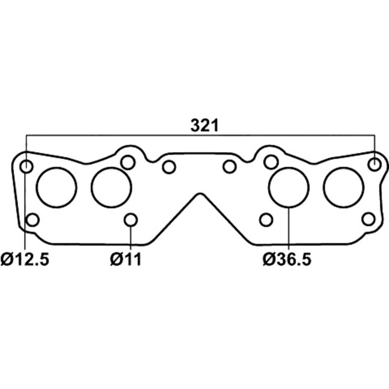 Exhaust Manifold / Header Gasket 
Toyota 2.4 22R 
PN# DSF057
