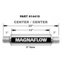 MagnaFlow Muffler 14419 – 3" Centre Inlet Outlet 4" Round Stainless Steel