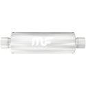 MagnaFlow 14162 is a compact straight-through performance muffler 150mm x 150mm (6" x 6") round 102mm (4.00") ID