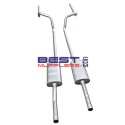 Twin exhaust pipework kit to suit Holden HK, HT & HG Sedan, Wagon & Ute models. Designed to work with Pacemaker PH5200 headers