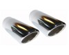 Exhaust Tips - Round Angle Cut Rolled Finish