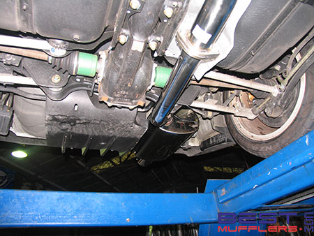 The rear Muffler from the flange back
 is custom made in store only