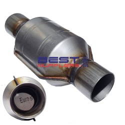 Outlaw High Flow Catalytic Converter 
Round Body Design Euro 5 Rating 
63mm Inlet / Outlet 
PN# CC41055