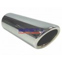 Chrome Exhaust Tip 044mm Inlet 048mm Outlet Angle Cut [RV134]