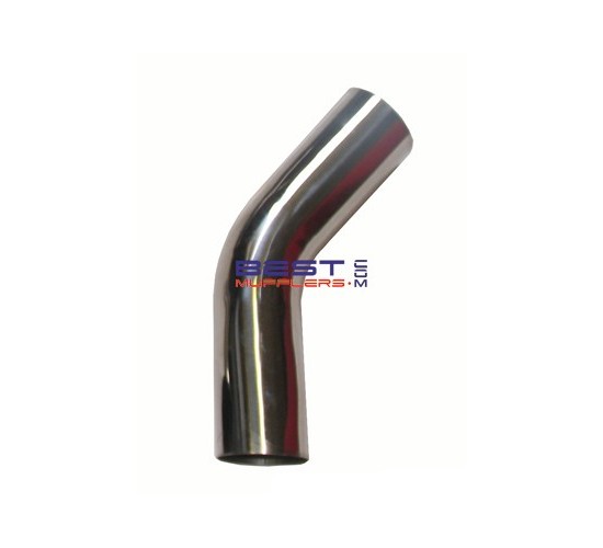 Mandrel Exhaust Bend 
63mm [2.50"] Outside Diameter 
45 Degrees Stainless Steel #304 
PN# SSB25045-304