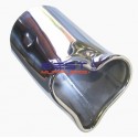 Chrome Exhaust Tips/Extension Single Love Heart Shape [LV57SS]