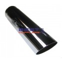 Chrome Exhaust Tip 063mm Inlet 070mm Outlet 300mm Long Angle Cut [AC412]