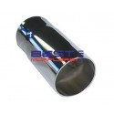 Chrome Exhaust Tip 057mm Inlet 063mm Outlet Straight Cut [SC308.5]