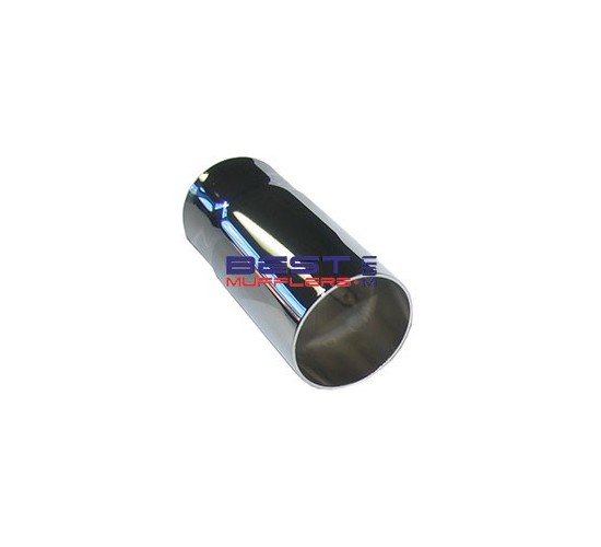Chrome Exhaust Tip 057mm Inlet 063mm Outlet Straight Cut [SC308.5]